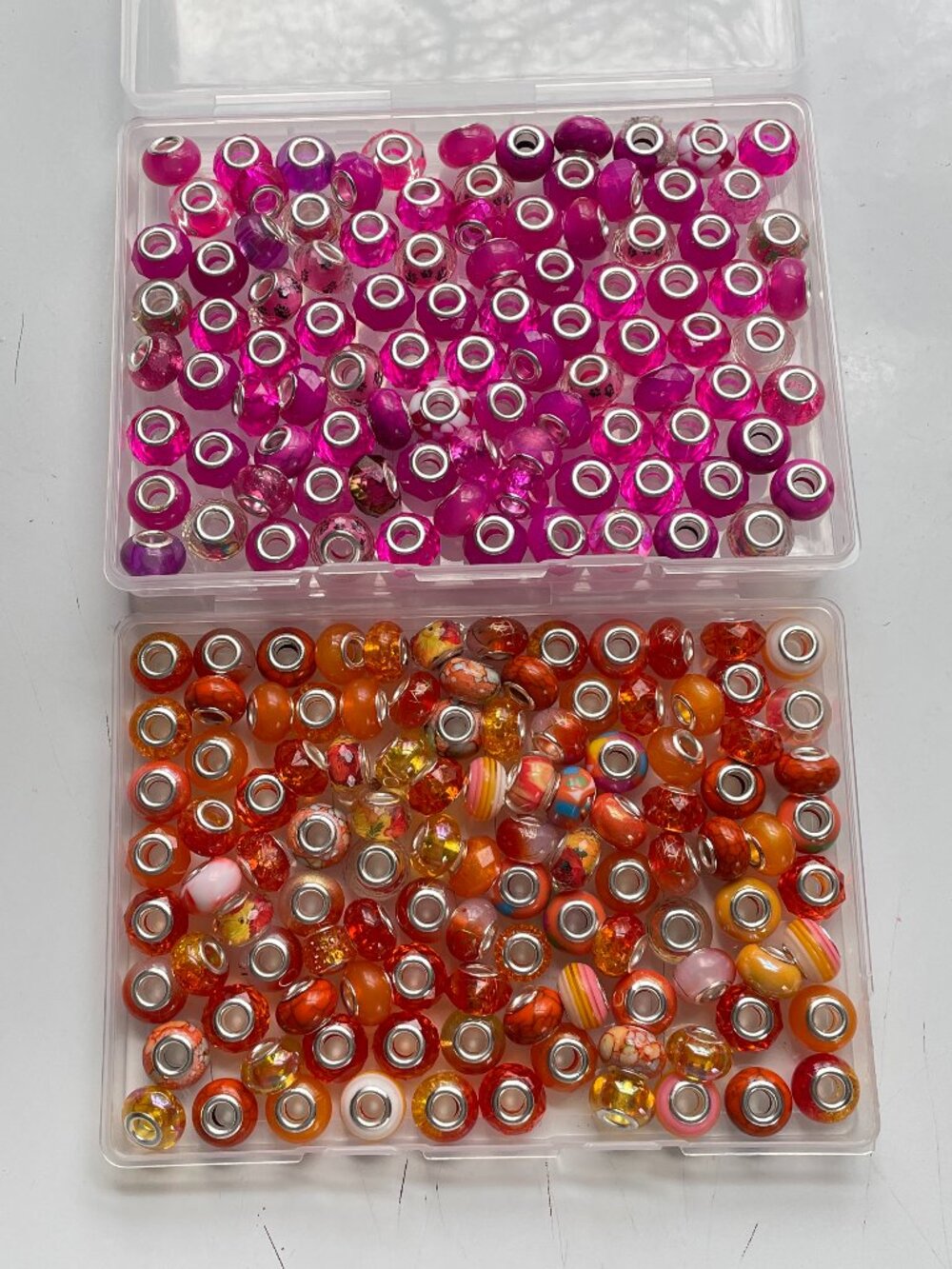 200+ Acrylic European Bead Lot-Mixed European Bead Lot
